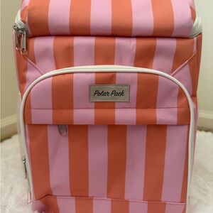Polar Pack Pink and Orange Striped Cooler Backpack